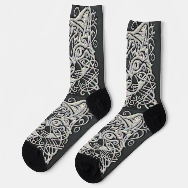 Black Mother of Pearl Socks (Left)