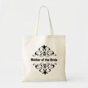 Black Mother of the Bride Wedding Tote Bag