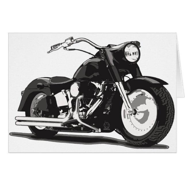 Black motorcycle (Front Horizontal)