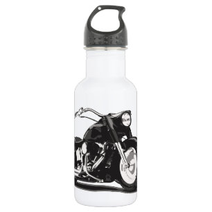 Black motorcycle 532 ml water bottle