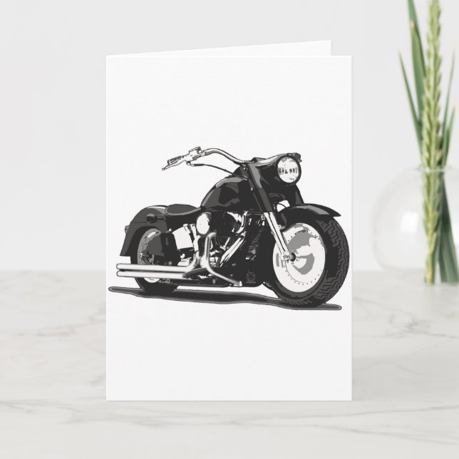 Black motorcycle card (Front)
