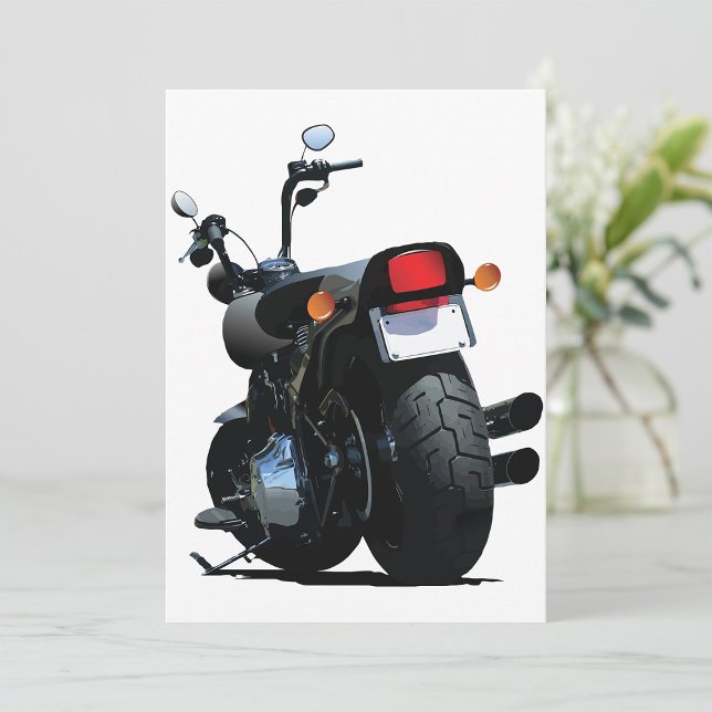 Black Motorcycle Invitations (Creator Uploaded)