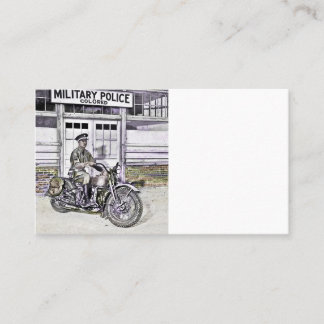 Black Motorcycle Police ww2 Appointment Card