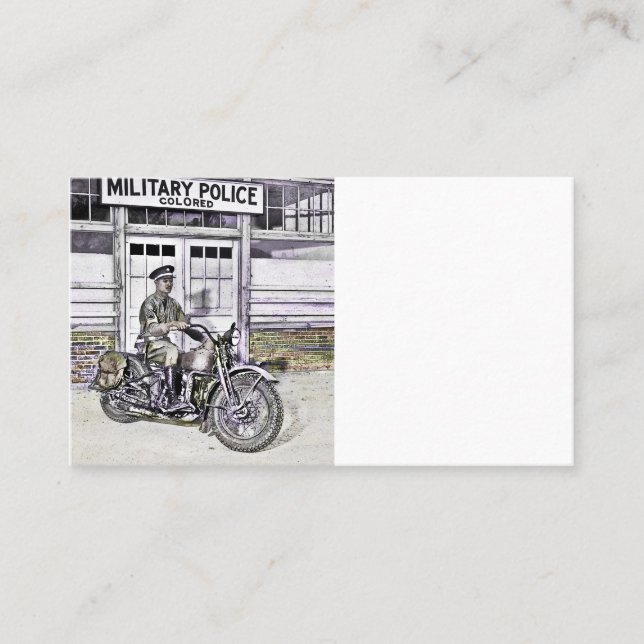 Black Motorcycle Police ww2 Appointment Card (Front)