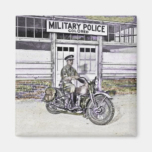Black Motorcycle Police ww2 Magnet