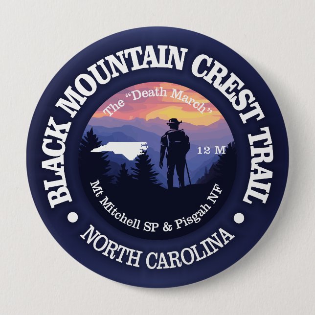 Black Mountain Crest Trail (rd2) 10 Cm Round Badge (Front)