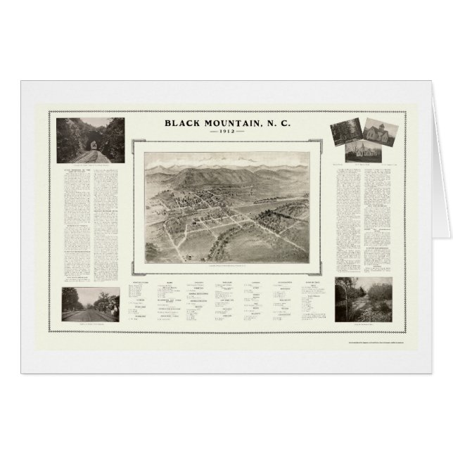 Black Mountain, NC Panoramic Map - 1912 (Front Horizontal)
