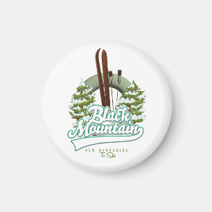 Black Mountain New Hampshire Ski logo. Magnet