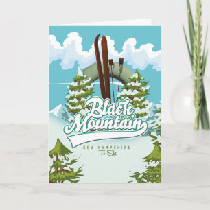 Black Mountain New Hampshire Ski poster Holiday Card