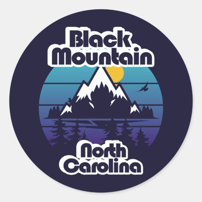 Black Mountain, North Carolina Classic Round Sticker (Front)