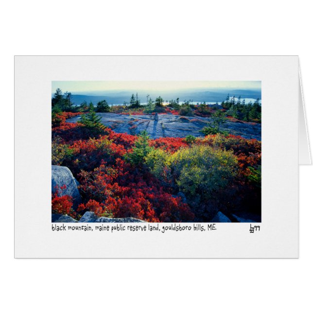 Black mountain photo card (Front Horizontal)