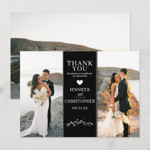 Black Mountain Wedding Thank You Card