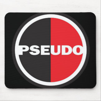 BLACK MOUSE PAD with pseudo logo