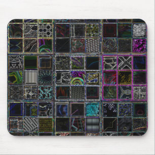 Black Mouspad with Colourful Accent Mouse Mat