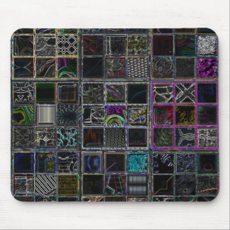 Black Mouspad with Colourful Accent Mouse Mat