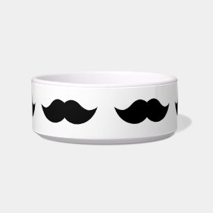 Black Moustache Background Bowl
