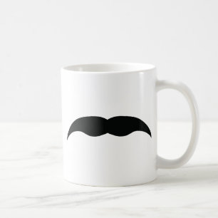 black moustache coffee mug