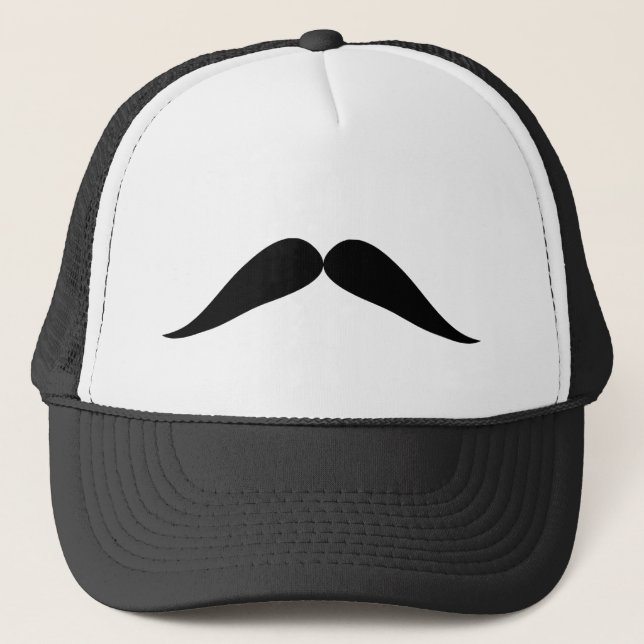 Black Moustache Fun Hat (Front)
