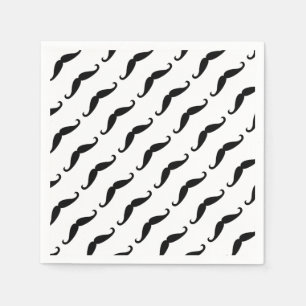 Black moustache napkin