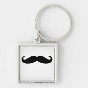 Black Moustache or Black Moustache for Fun Gifts Key Ring
