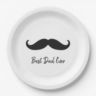 Black Moustache Paper Plate