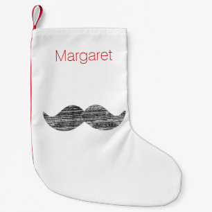 Black Moustache Small Christmas Stocking