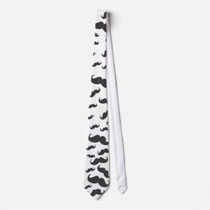 Black moustache tie