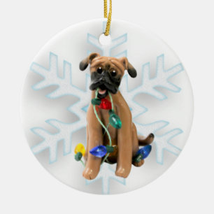 Black Mouth Cur Christmas Ornament