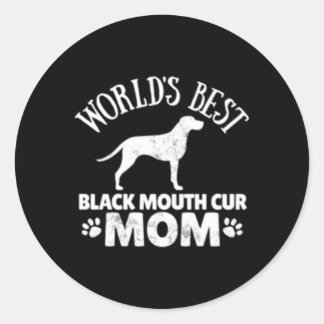 Black Mouth Cur Classic Round Sticker