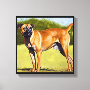 Black Mouth Cur Dog  Canvas Print