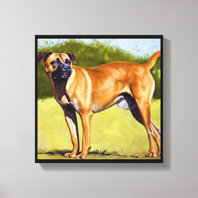 Black Mouth Cur Dog  Canvas Print (Front)