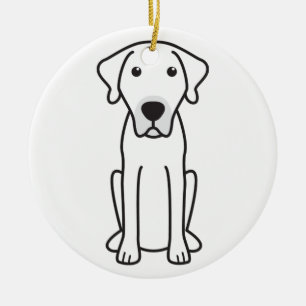 Black Mouth Cur Dog Cartoon Ceramic Tree Decoration