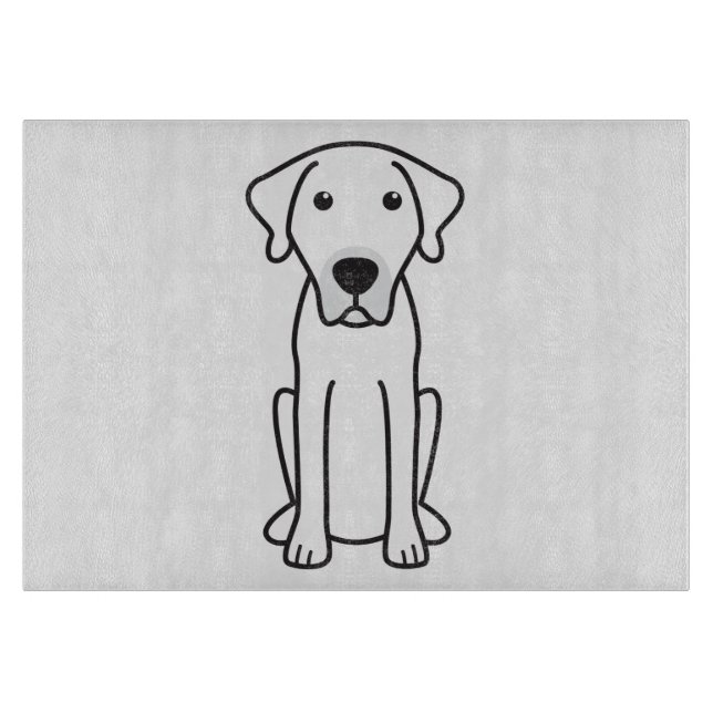 Black Mouth Cur Dog Cartoon Cutting Board (Front)