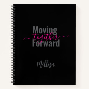 Black Moving Forward Together Name Notebook