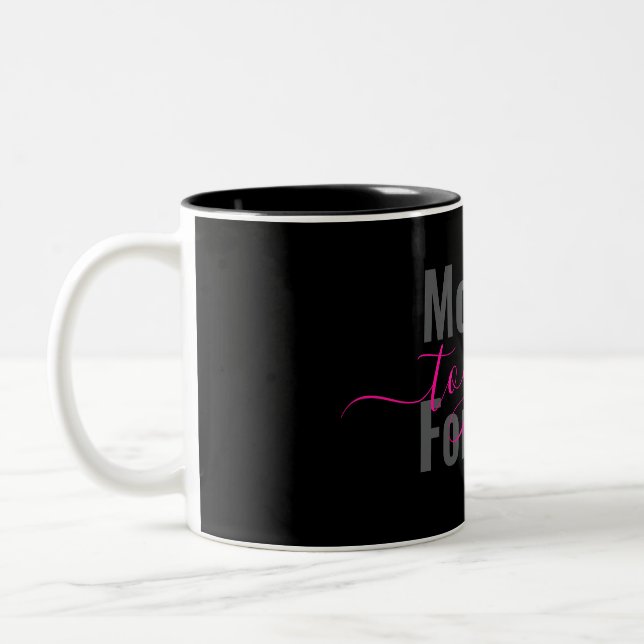 Black Moving Forward Together Typography Mug  (Left)