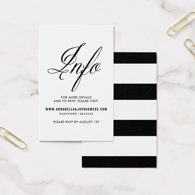 Black Mr. & Mrs. Elegant Script Wedding Website I (Office)