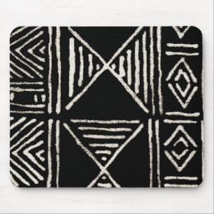 Black Mud Cloth Mouse Pad