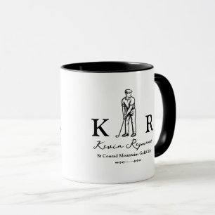 Black Mug for a Golfer