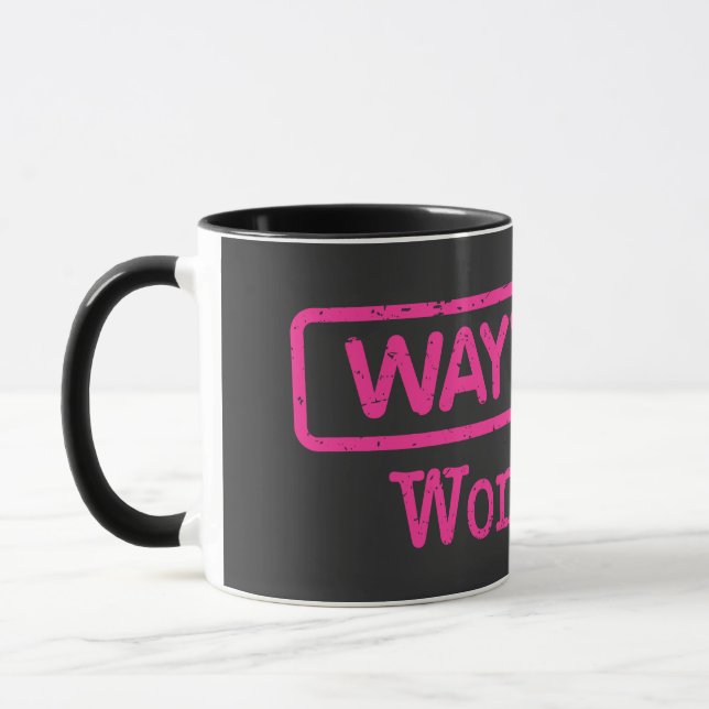 Black Mug with Pink Wayward Woman Logo (Left)