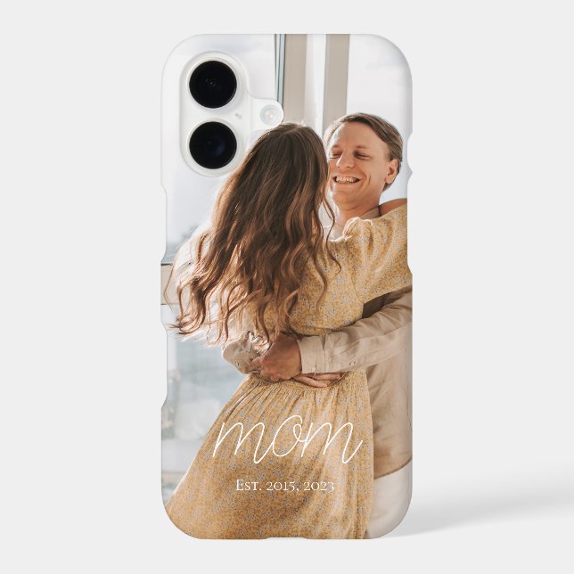 Black Mum Established Script Photo Case-Mate (Back)