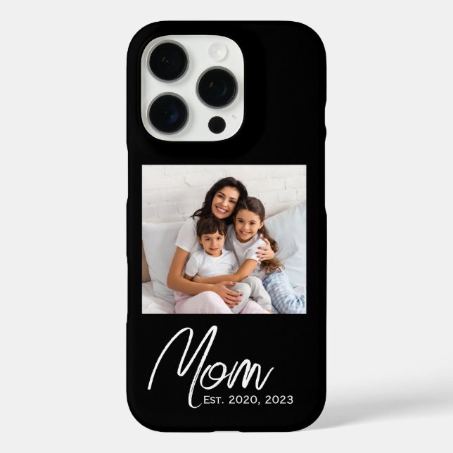 Black Mum Established Script Photo Case-Mate  iPho iPhone Case (Back)