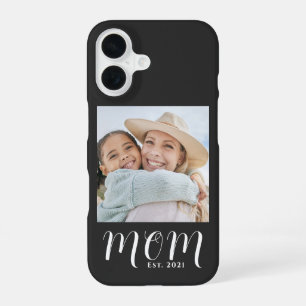 Black Mum Established Script Photo Case-Mate iPhone 16 Case