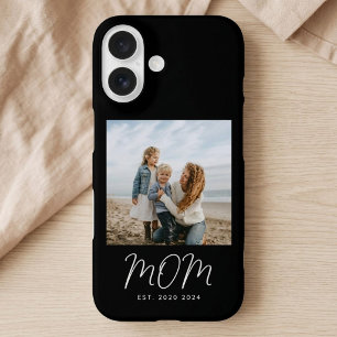 Black Mum Established Script Photo Case-Mate iPhone 16 Case