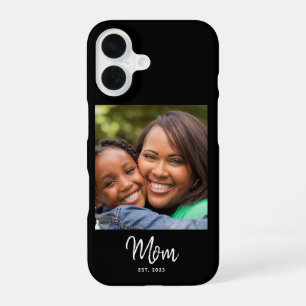 Black Mum Established Script Photo Case-Mate iPhone 16 Case