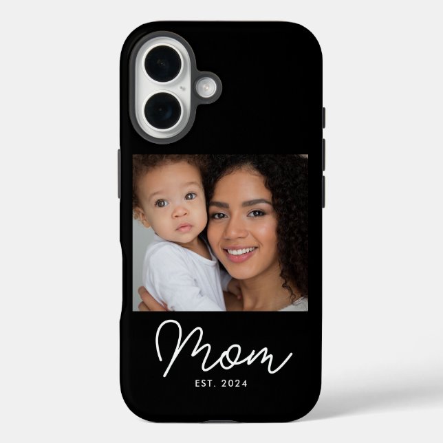 Black Mum Established Script Photo  Case-Mate iPhone Case (Back)