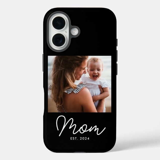 Black Mum Established Script Photo  Case-Mate iPhone Case (Back)