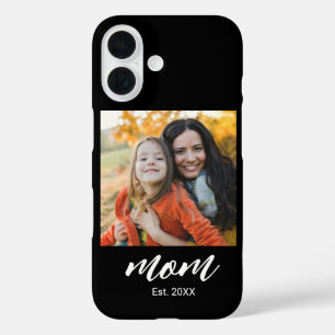 Black Mum Established Script Photo iPhone 16 Case