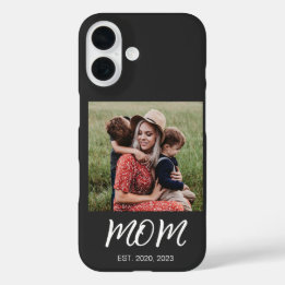 Black Mum Established Script Photo iPhone 16 Case