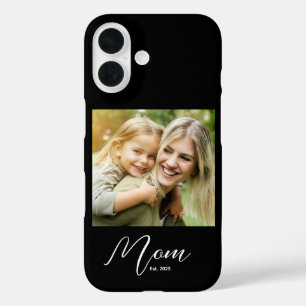 Black Mum Established Script Photo Case-Mate iPhone 16 Case