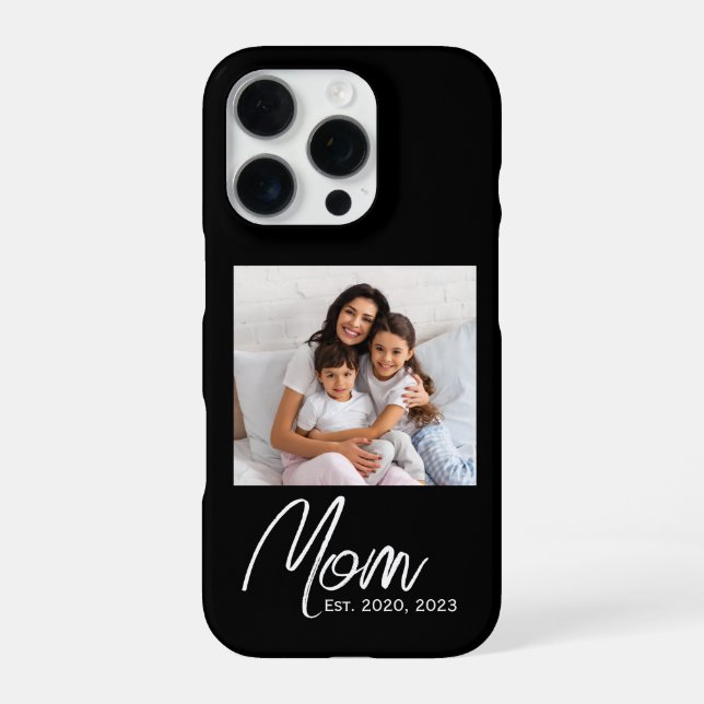 Black Mum Established Script Photo Case-Mate  iPhone Case (Back)